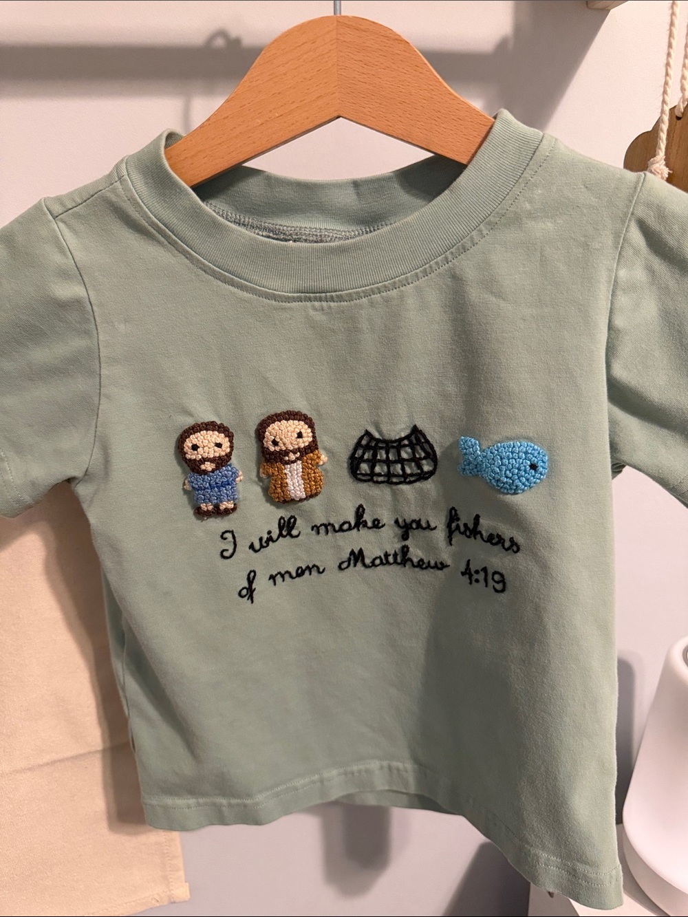 Appliqué fishers of men toddler tee